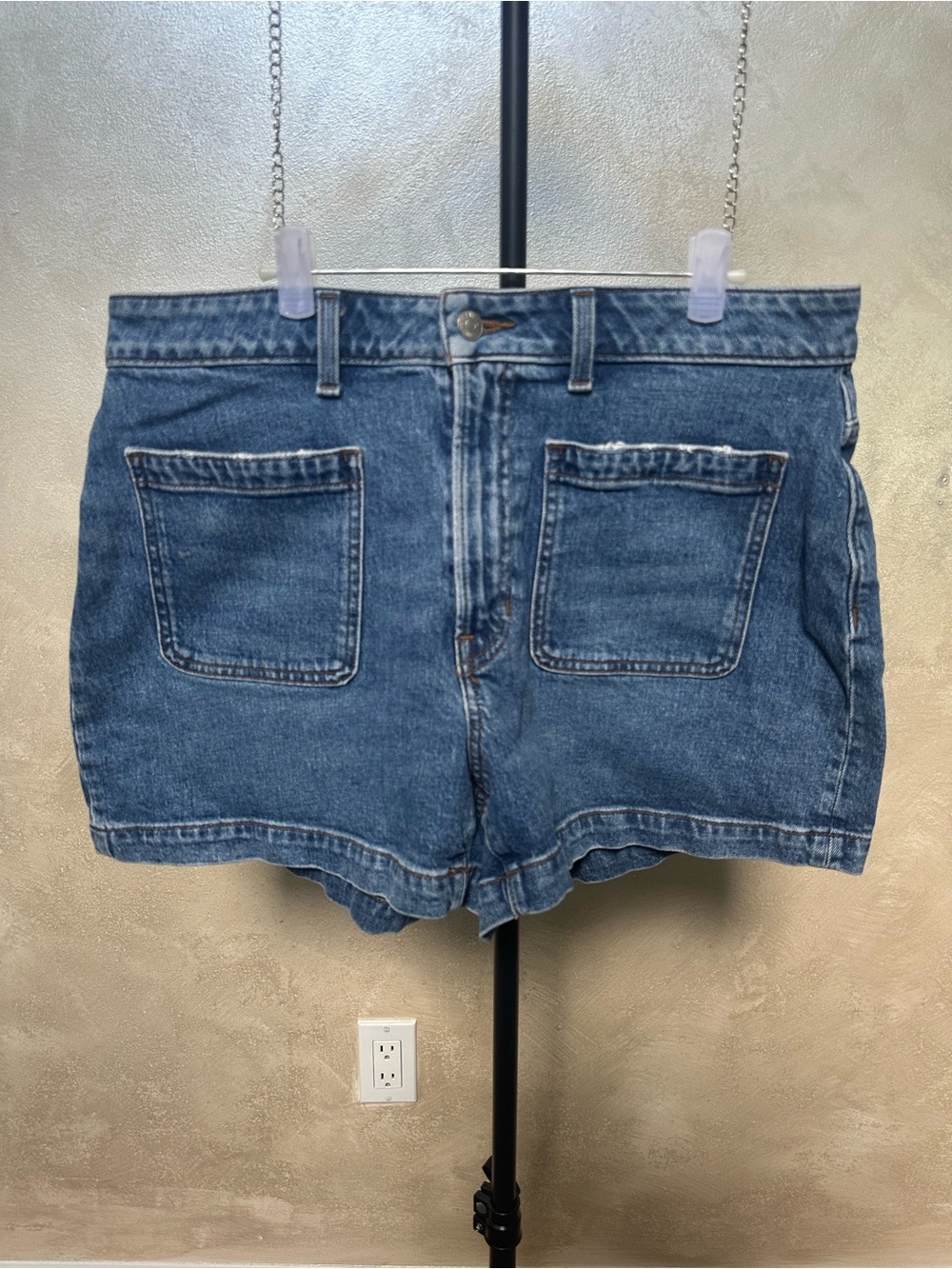 Madewell Denim Jean Shorts with Front Patch Pockets sz 31